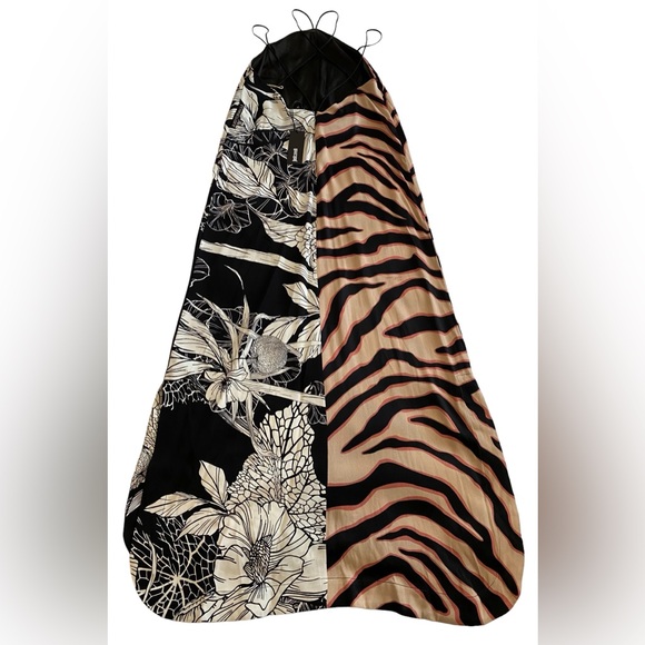 Just Cavalli Double Patterned Maxi Dress With Crisscross Straps Size 38 NWT - Picture 9 of 13